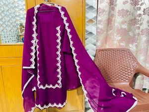 punjabi Purple Kurta Set , duppata , pathni salwar