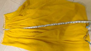 Brand New Yellow Embellished Indo western