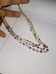 Multi-Layered Beaded Gold Necklace