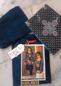 Stylish Navy Blue Kurta Set