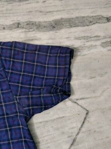 R-89 Blue Checkered Casual Shirt