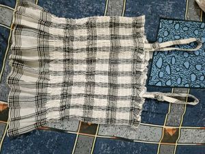 Chic Plaid Smocked Camisole Top