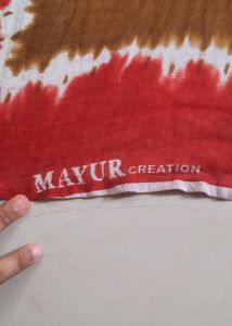Beautiful mayur Red Tie-Dye Dupatta
