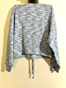 Blue Marled Quarter-Zip Sweatshirt