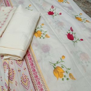Flower Printed Cotton Suit