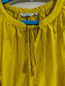 Yellow Floral Print Kurta