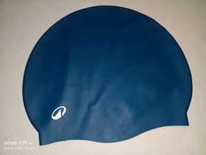 Decathlon Navy Blue Silicone Swim Cap