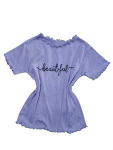 Cute Lavender 'Beautiful' Top