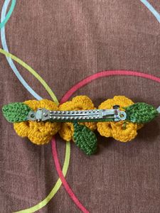 Handmade Crochet Flower Hair Clip