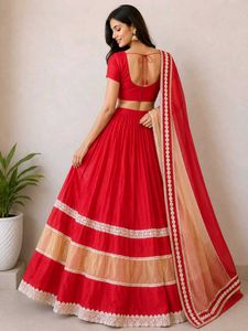Stunning Red Lehenga Choli Set