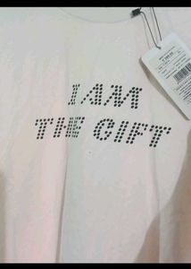 SHEIN White "I AM THE GIFT" T-Shirt Dress