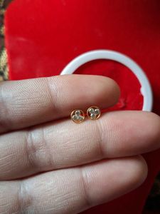 Elegant Stud Earrings with Clear Stones