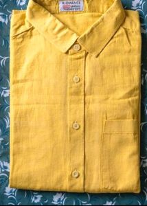 Men's Yellow Casual Shirt