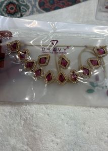 2 set necklaceElegant Red Stone Necklace & Earring