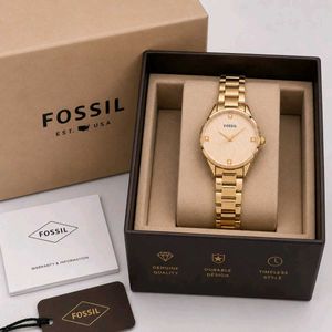 Fossil Gold Watch with Box