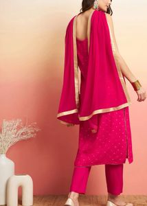 Vibrant Pink Kurta Set with Dupatta