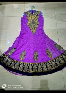 Beautiful Purple Embroidered Anarkali Gown
