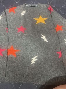Grey Star & Lightning Bolt Sweater