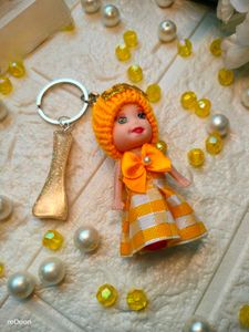 Cute Doll Charm Keychain