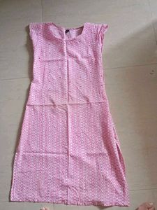 Pink Printed Kurta