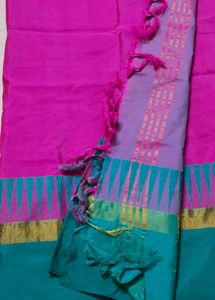 Vibrant Pink &amp; Teal Saree