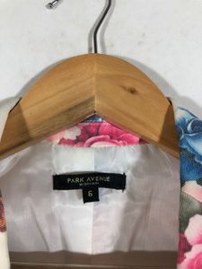 White Floral Printed Blazer (Women’s)