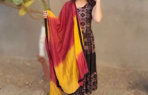 Elegant Ethnic Dress with Dupatta