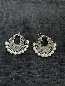 Bronze Tassel Pearl Earrings