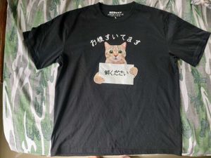 Cute Cat Graphic black T-Shirt