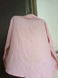 Pink Collared Button-Up Shirt