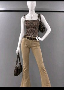 Leopard Print Smocked Camisole Top