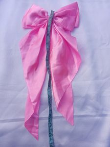 Satin Long Tail Hair Bow  Clip