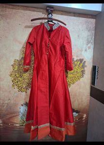 Elegant Red Anarkali Kurta