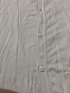 Men's White Dotted Casual Shirt