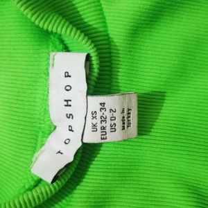 Neon Green Mock Neck body suit
