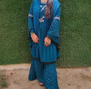 Blue Heavy garara dress