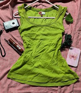 Y2K Lime Green Tank Top
