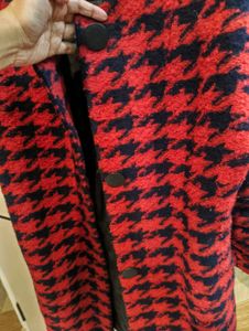Houndstooth Pattern Coat