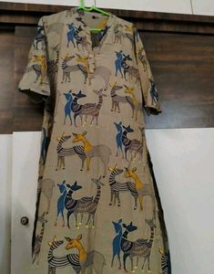 Unique Deer Print Cotton Kurta