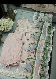Embroidered Kurta Set with Dupatta