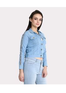 Denim Blue Jacket For Summer And Winter