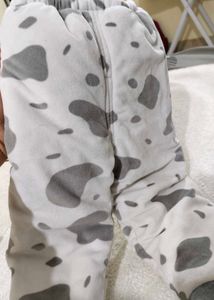 Cozy Cow Print Baby Pants for winter