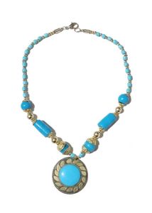 Turquoise &amp; Silver Statement Necklace