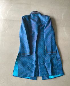 Men's Royal Blue Sherwani Kurta Set