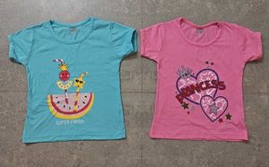 Girls' Graphic T-Shirts (Set of 2)