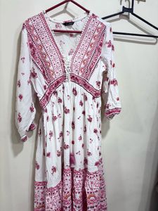 Boho Floral Print Maxi Dress