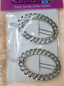 Oval Chain Hair Pins Set