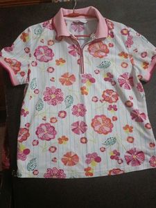 Floral Print Polo Shirt
