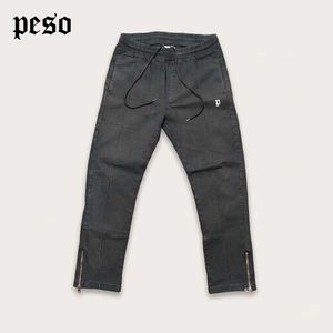 PESO Brand Washed Black Cargo/Zip Pants