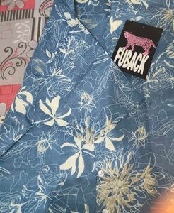 New with tag Blue Short Sleeve Button-Up Shirt